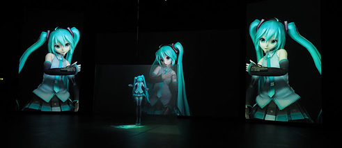 Hatsune Miku rocked to hypermodern, watery-streaky electro-beats, a sixteen-year-old, blue-haired girl with a high, squeaky voice among other manifestations – a holographic animation as an opening act of the CTM Festival 2016