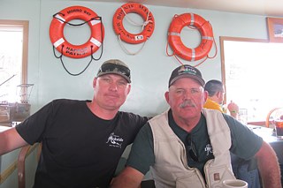 Mark T und Mark Tognazzini, Sohn und Vater, in einem ihrer drei Morro-Bay-Restaurants.