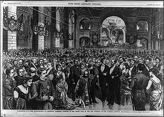 Frank Leslie's Illustrated Newspaper, 'The Inauguration of President Garfield in the New ? of the National Museum'
