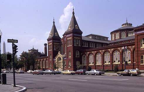 Exterior of the Arts and Industries Building, 1970s
