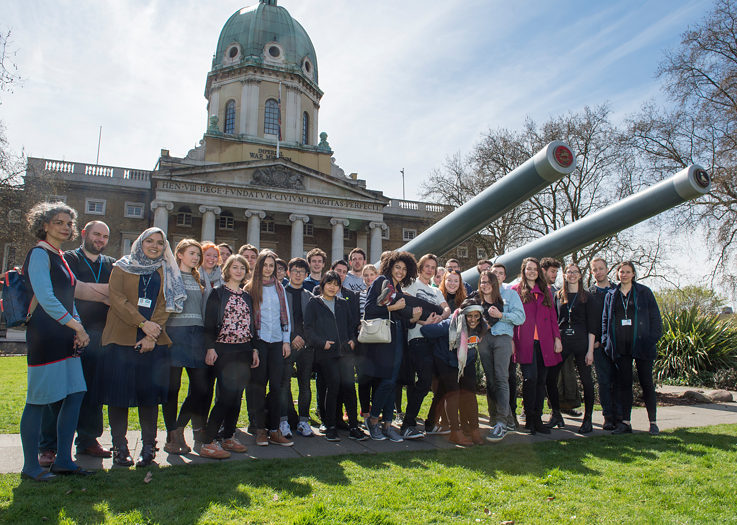 Group photo Make Film, Make History in front of the IWM 