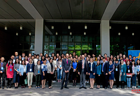 Gruppenfoto der Fortbildung für junge Deutschlehrkräfte in China
