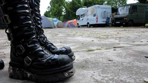 Warten auf ihren Einsatz: Sads Schuhe.