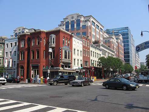 West Side of 7th Street Looking North from H Street NW, August 2010.	