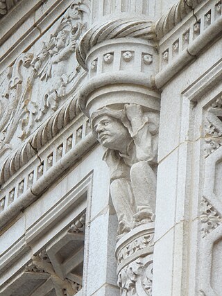 Detail from the Hecht Company's façade, 2015.