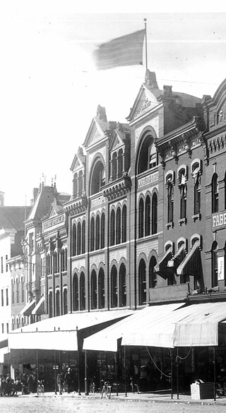 Lansburgh's Department Store, built in 1882, with an 1884 addition designed by German-American architect Adolf Cluss visible on the right.	