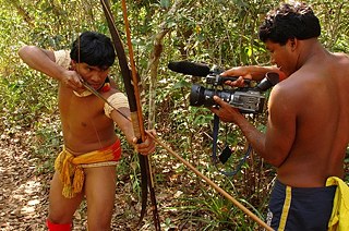 Making of de "Marika flechando a cutia".