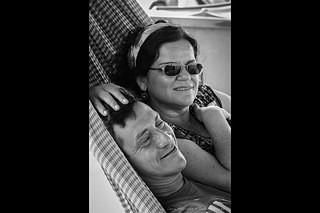 Dinael dos Anjos e a turista Lu Grecco