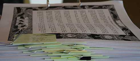 Organisation of the copies of Ireland’s Memorial Records for the recordings, April 2016