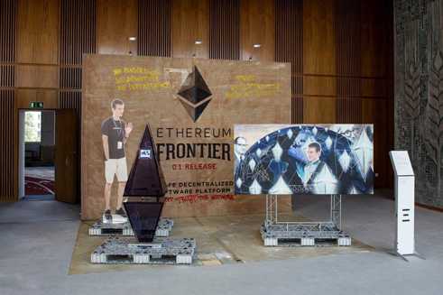 Simon Denny with Linda Kantchev, Installation view