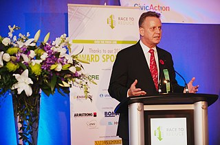 Brad Henderson bei der Preisverleihung der Race to Reduce am 5. November 2015