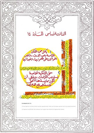 القانون الأساسي المادة ١٤