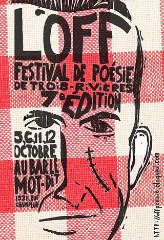 Plakat des « L’OFF Festival de poésie de Trois-Rivières » von Benoit Perreault.