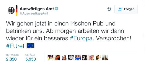 Tweet des Auswärtigen Amts