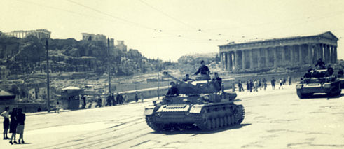 Deutsche Panzer in Athen