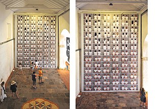 “Lugar común”, montaje de la obra para la Bienal de Cartagena, 2014