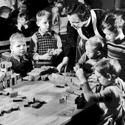 Kindergartenkinder im Jahr 1961