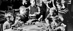 Kindergartenkinder im Jahr 1961