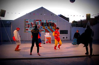 The Superhero Dance Squad at the Dance-O-Mat. 