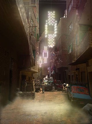 Estudos de iluminação para o projeto 'Luz para as favelas', no Cairo.