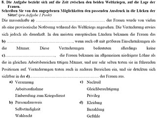 Example of a 2010 Abitur history question © © Holger Wendlandt Example of a 2010 Abitur history question