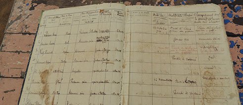 Archiv des ersten Registers der ersten Schüler von der ersten deutschen Regierungsschule in Togo