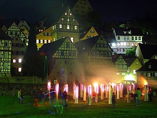 Pyrotechnic display at the Lange Kunstnacht