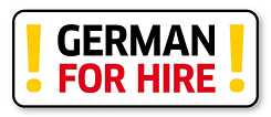 Schriftzug "German for Hire"