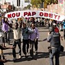 Documentation of political protests in Haiti from the episode "New Diaspora"
