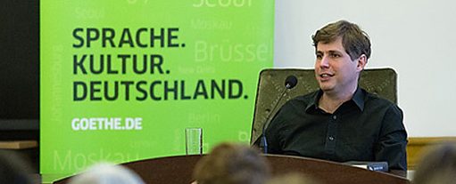 Daniel Kehlmann beim Gespräch an der Uni 24.05.2015; Foto Imre Bellon © Goethe-Institut