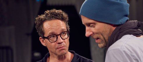 Jan Bosse und Bühnenbildner Moritz Müller