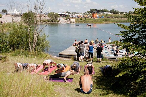 Das Campinggelände des Roskilde Festivals