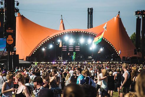 Die orange Bühne auf dem Roskilde Festival