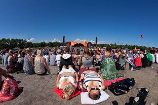 Festivalatmosfære på Roskilde Festival