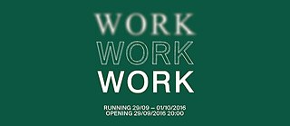 Logo wystawy WORK WORK WORK