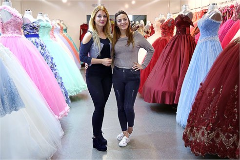 Leyla Prestin i Neriman Pekgüleç, prodavačice kod EkolGelinlik, ulica Weseler Straße 66