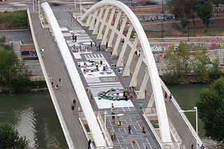 Die Ponte della Musica während der von Open House Roma organisierten Veranstaltungsreihe  „Aperti per ferie” (Detail)