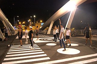 Die Ponte della Musica während der von Open House Roma organisierten Veranstaltungsreihe  „Aperti per ferie”