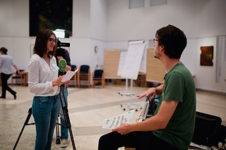 Schülerredakteurin Elisa im Einsatz