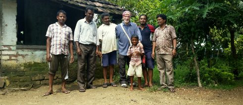 With Teachers, stuff and a student at the school