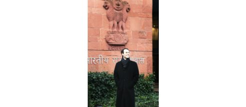 In front of the Indian Embassy