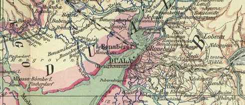 Kamerun 1914. Map of M. Moisel (Extract)
