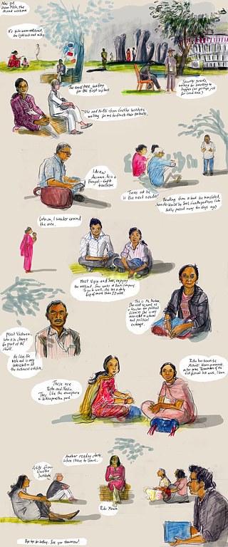 Besucher der Urban Mela