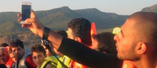 Selfie auf dem Mittelmeer zwischen Türkei und Griechenland