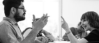 „Das Überraschende war, dass wir so viel gemeinsam haben“: Die Dichter Salman Abbas and Sylvia Geist im angeregten Gespräch