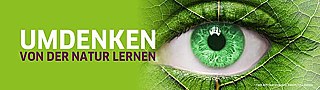 Ausstellung: Umdenken – von der Natur lernen © Face with leaf texture © kwasny221 – Fotolia  Umdenken – von der Natur lernen