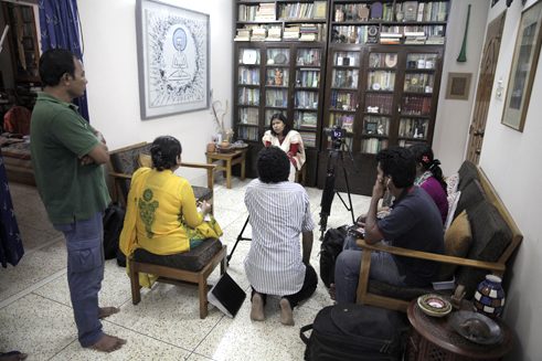 Farhana Razzak interviewing Natasha Ahmed in Dhaka