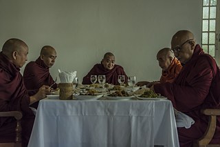 Monks receive donations