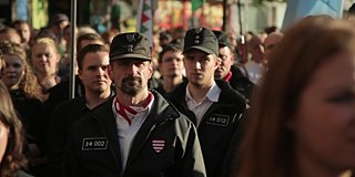 Auf einer Jobbik-Kundgebung