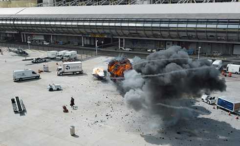 Showdown at the Leipzig/Halle airport in “The First Avenger: Civil War” 